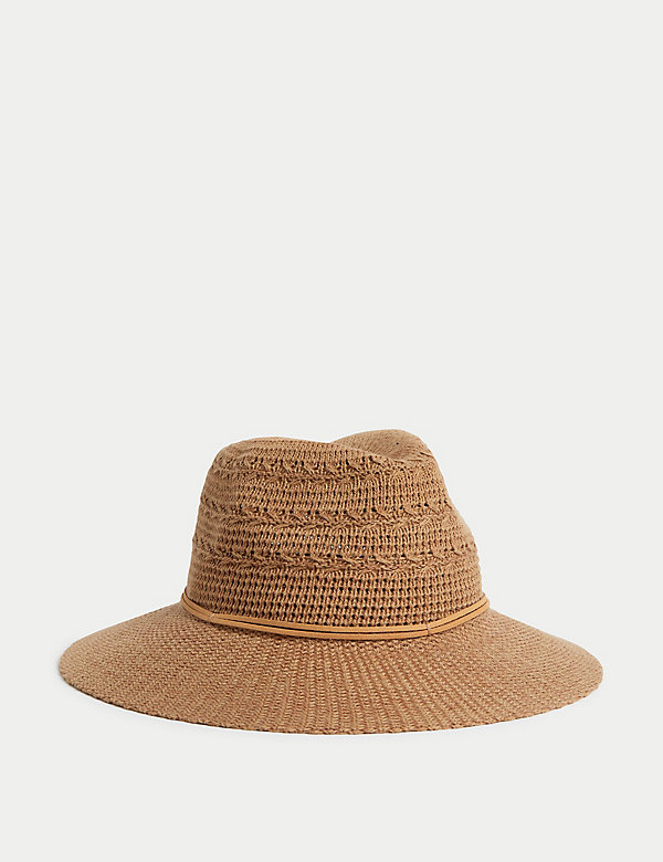 Cotton Rich Packable Fedora Hat - AT