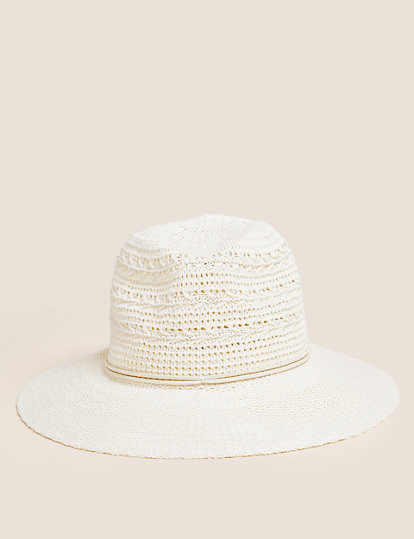 Cotton Rich Packable Fedora Hat