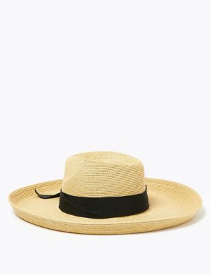 Wide Brim Fedora Hat | M&S Collection | M&S