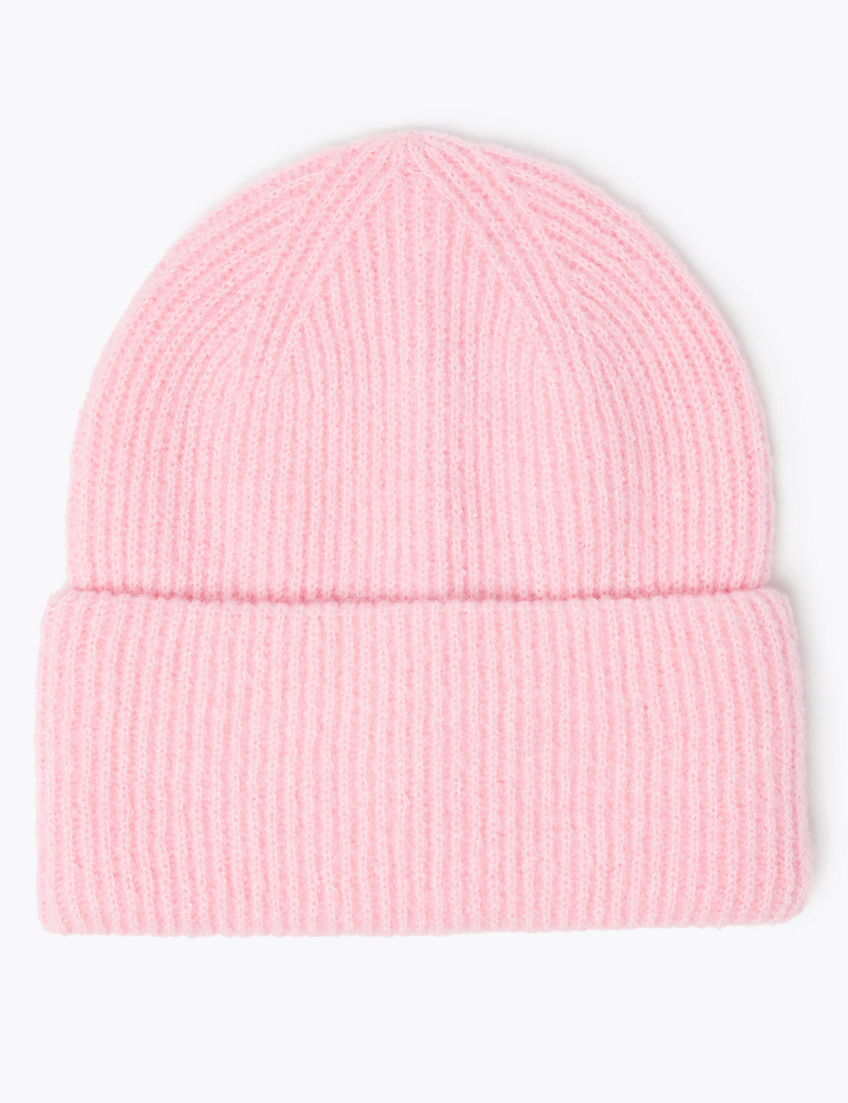 Knitted Ribbed Beanie Hat