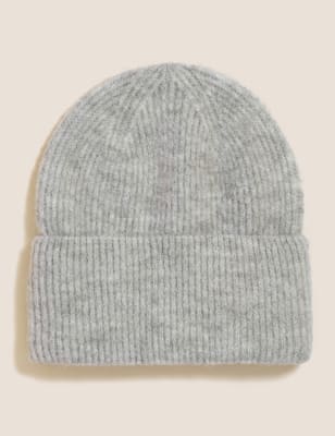 

Womens M&S Collection The Knitted Beanie - Grey Marl, Grey Marl