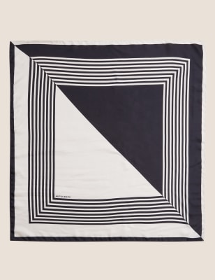 

Womens Autograph Pure Silk Geometric Neckerchief - Black Mix, Black Mix