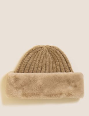 

Womens M&S Collection Faux Fur Knitted Cossack - Natural, Natural