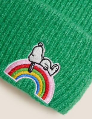 

Womens M&S Collection Snoopy™ Beanie Hat - Green Mix, Green Mix