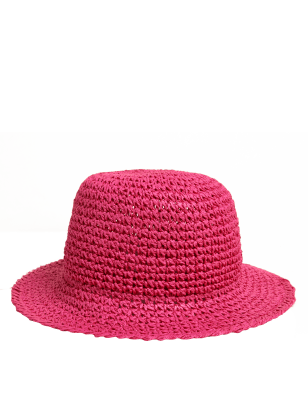 

Womens M&S Collection Crochet Bucket Hat - Fuchsia, Fuchsia