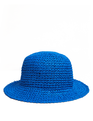 

Womens M&S Collection Crochet Bucket Hat - Royal Blue, Royal Blue