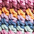 Striped Crochet Bucket Hat - multi