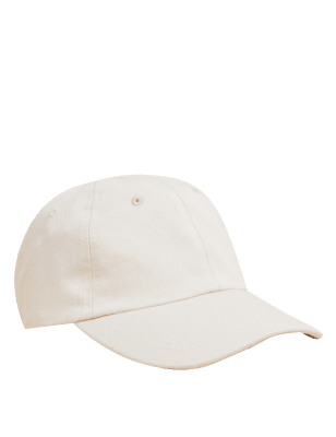 

Womens M&S Collection Pure Cotton Baseball Cap - Cream, Cream