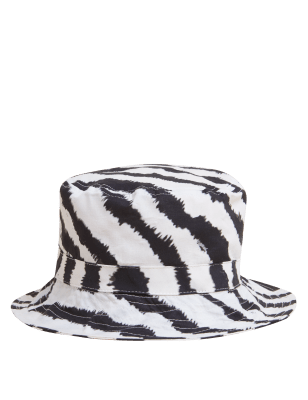 

Womens M&S Collection Pure Cotton Floral Bucket Hat - Ecru Mix, Ecru Mix