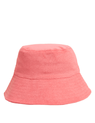 

Womens M&S Collection Towelling Bucket Hat - Flamingo, Flamingo