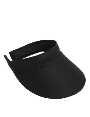 

Womens M&S Collection Visier aus reiner Baumwolle - Black, Black