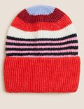 Knitted Rib Turn Up Beanie Hat