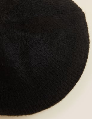 

Womens M&S Collection Gestrickte Baskenmütze - Black, Black