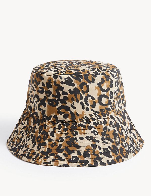 Pure Cotton Animal Print Bucket Hat - CA