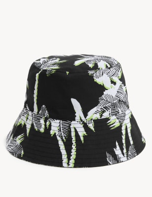 

M&S Collection Gorro de pescador 100% algodón con estampado animalWomens - Black/White, Black/White