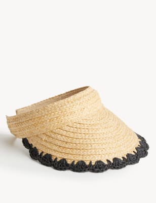 

Womens M&S Collection Straw Visor - Natural, Natural