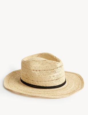 

Womens M&S Collection Straw Packable Cowboy Hat - Natural, Natural