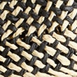 Straw Packable Cowboy Hat - blackmix