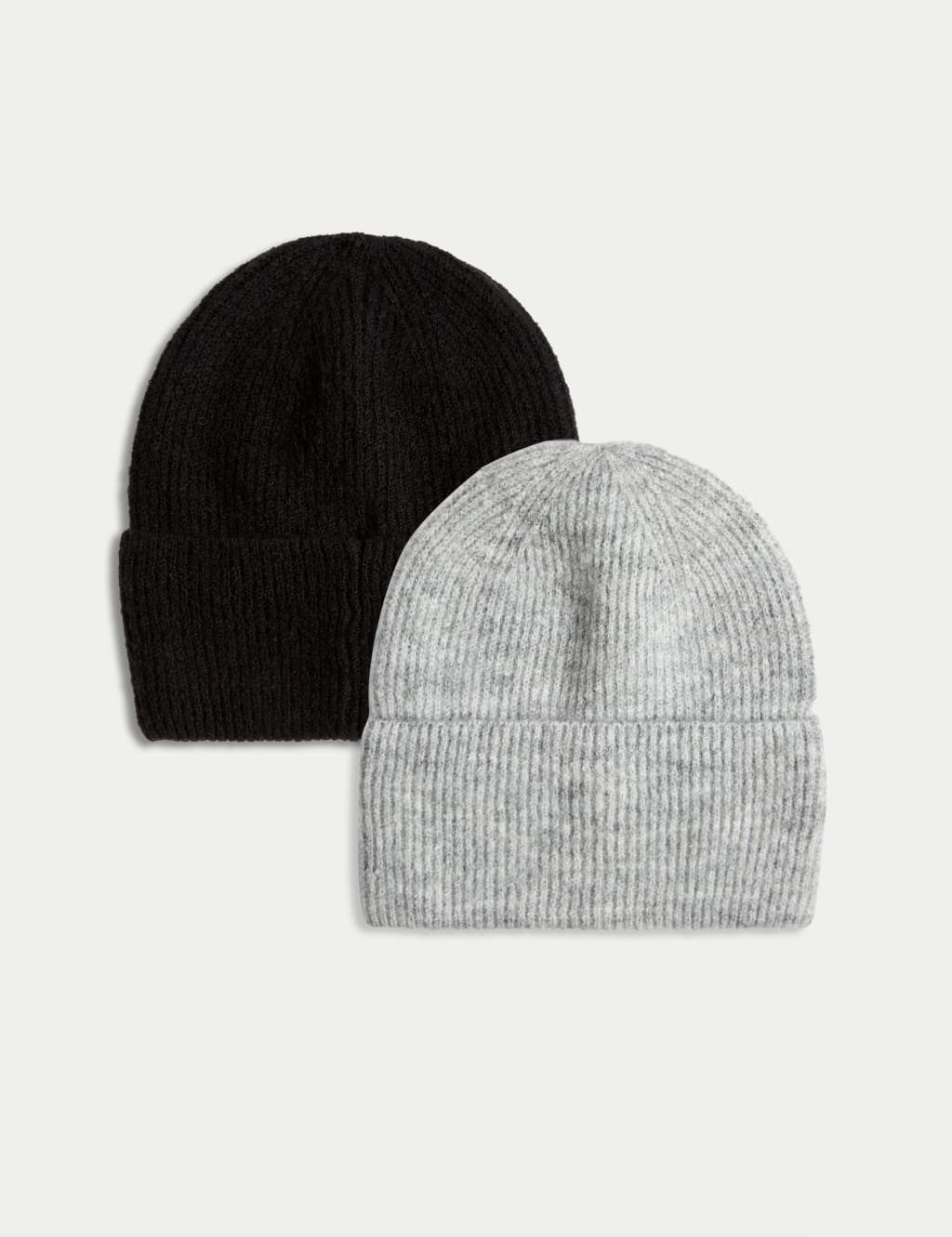 2pk Rib Beanie Hats image 1