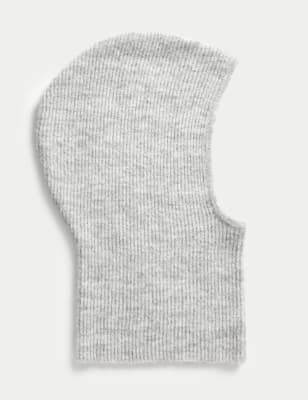 

Womens M&S Collection Knitted Rib Balaclava - Grey, Grey