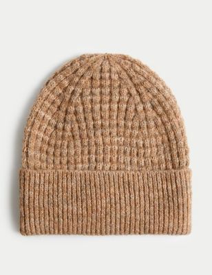 Knitted Beanie Hat with Wool