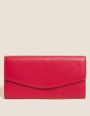 

Womens M&S Collection Leather Croc Effect Large Foldover Purse - Chilli, Chilli