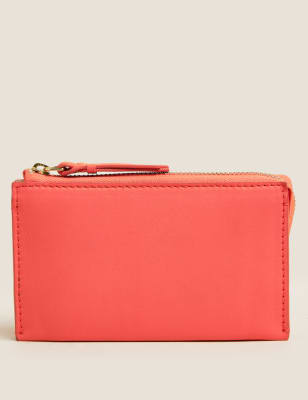 

Womens M&S Collection Leather Purse - Bright Coral, Bright Coral