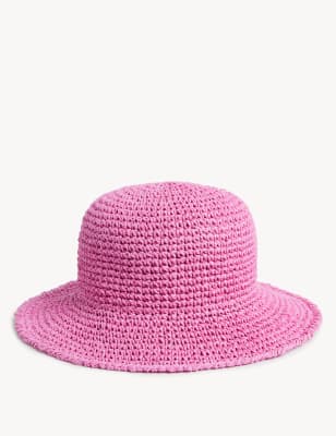 

Womens M&S Collection Zusammenfaltbare Häkelmütze - Pink, Pink