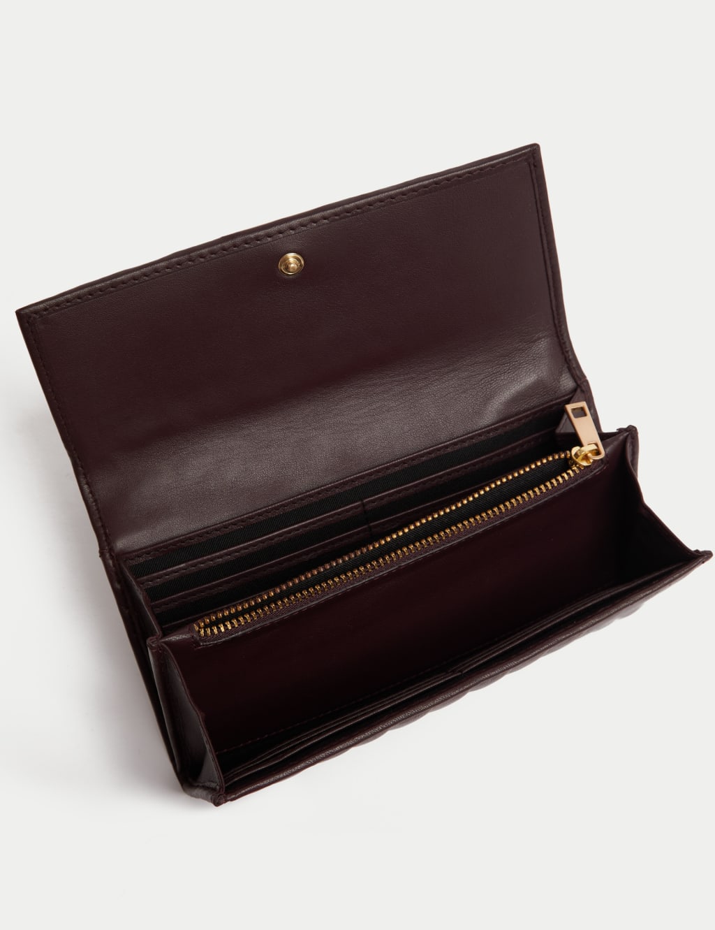 Leather Metallic Large Foldover Purse image 3
