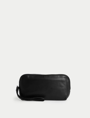 

Womens M&S Collection Leather Zip Around Pouch - Black, Black