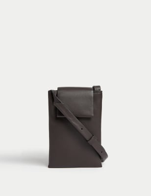 

Womens M&S Collection Handytasche aus Leder - Schokolade, Schokolade