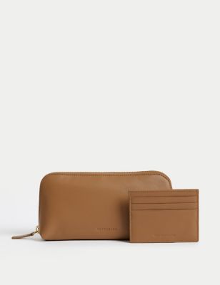 Leather Purse & Card Holder Gift Set