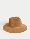 כובע פדורה ניתן לאריזה מבד עשיר בכותנה