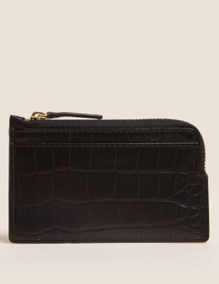 

M&S Collection Monedero de pielWomens - Mezcla De Tonos Negros, Mezcla De Tonos Negros