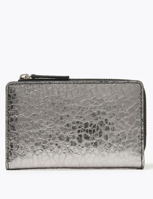 Large Metallic Leather Coin Purse | M&S Collection | M&S