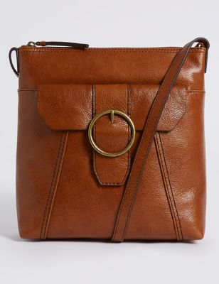 Leather Round Buckle Cross Body Bag | M&S Collection | M&S