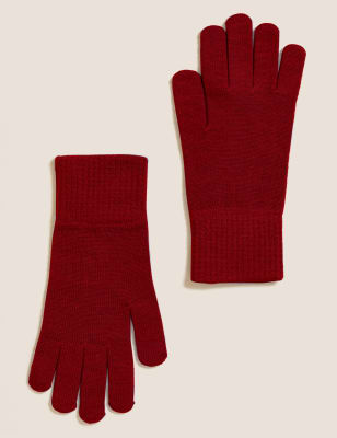 

Womens M&S Collection Knitted Touchscreen Gloves - Deep Red, Deep Red