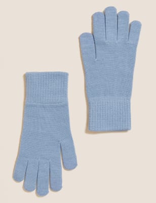

Womens M&S Collection Touchscreen-Strickhandschuhe - Blau Blass, Blau Blass