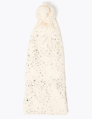 

Womens M&S Collection Mit Foliensternen bedruckter Schal - Creme Melange, Creme Melange
