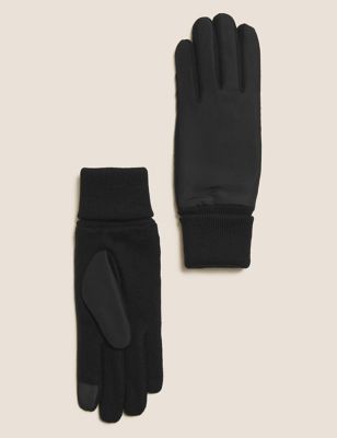 

Womens M&S Collection Knitted Cuff Touchscreen Gloves - Black, Black