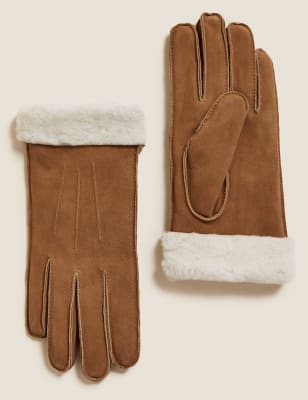 

Womens M&S Collection Suede Gloves - Natural, Natural