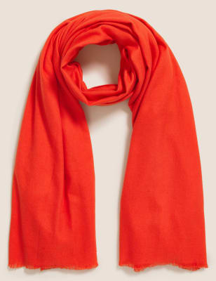 

Womens M&S Collection Oversized Shawl - Bright Orange, Bright Orange