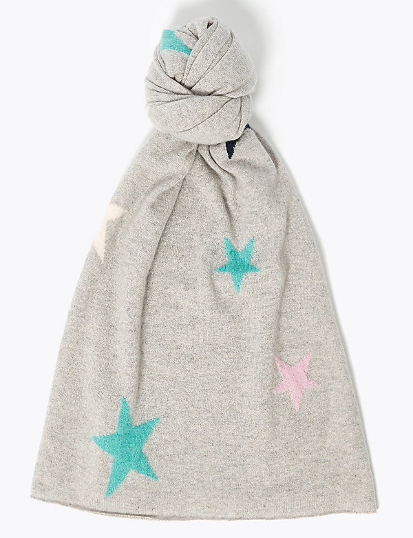 Pure Cashmere Star Scarf - AT
