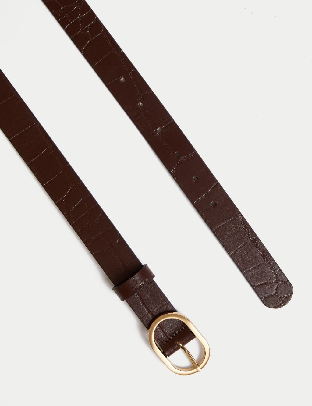 Leather belt - WC010 - Brown, M