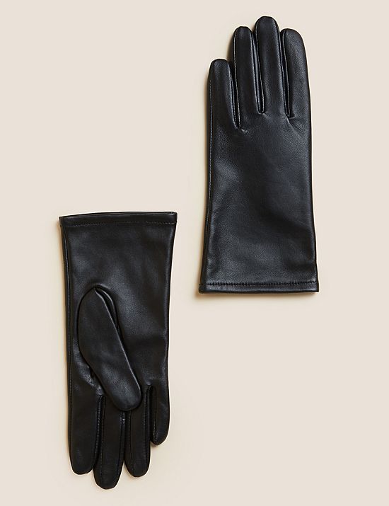 Δερμάτινα γάντια με ζεστή επένδυση