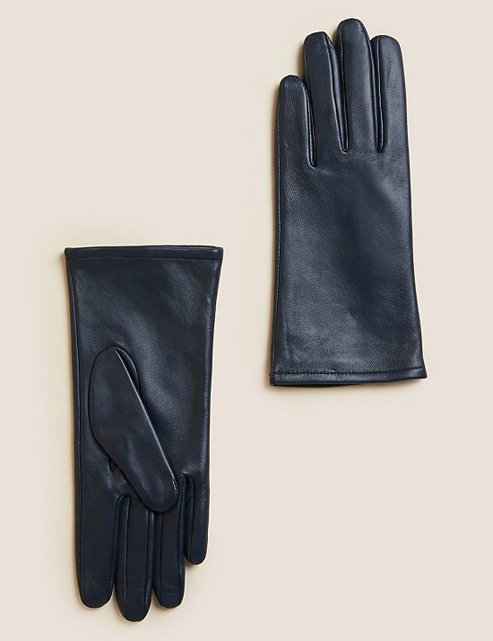 Δερμάτινα γάντια με ζεστή επένδυση