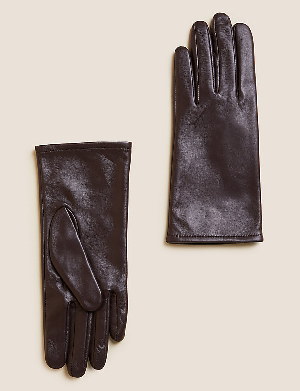 Leather Warm Lined Gloves - IS