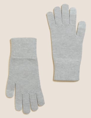 

Womens M&S Collection Touchscreen-Strickhandschuhe - Grau, Grau