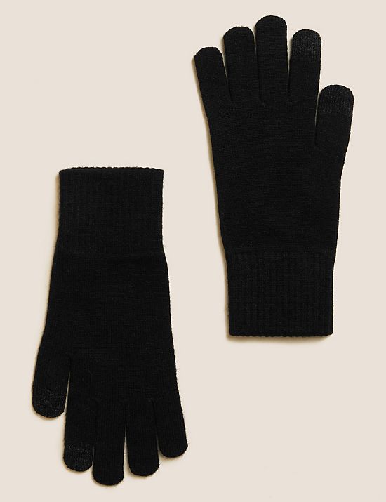 Pletené rukavice na dotykové displeje