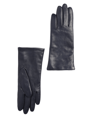 

Womens Autograph Leather Cashmere Lined Gloves - Navy, Navy